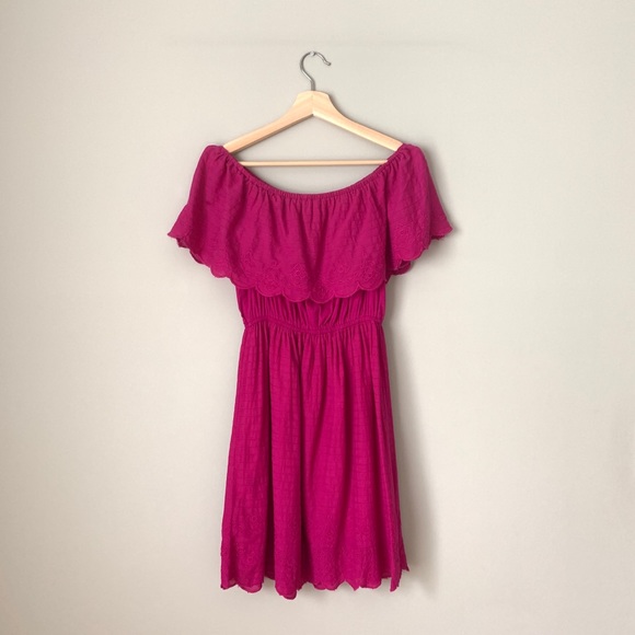 {Buffalo David Bitton} Fuschia Off Shoulder Dress - Picture 4 of 5